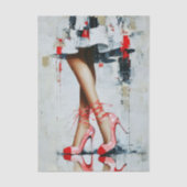 Woman’s Legs in Pink & Red Heels EN5L Decoupage 薄葉紙 (正面)
