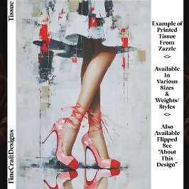 Woman’s Legs in Pink & Red Heels EN5R Decoupage 薄葉紙