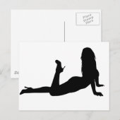 Woman_Silhouette_laying ポストカード (正面/裏面)