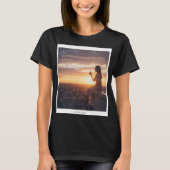 Woman Sitting At Sunset Talking With God Tシャツ (正面)