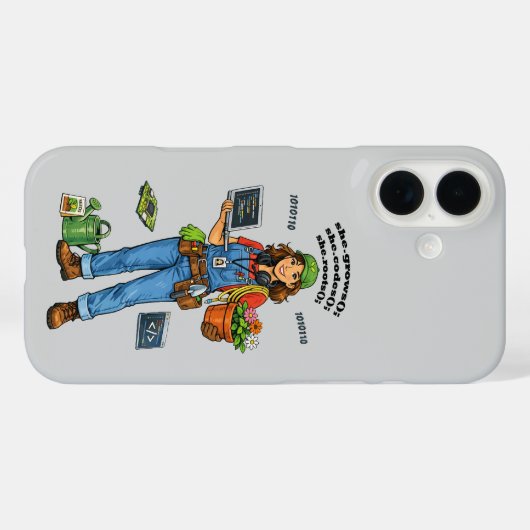Woman Software Engineer Whose Hobby is Gardening Case-Mate iPhoneケース (裏面 (横))