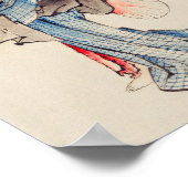 Woman Stands with a Fan, Hokusai ポスター (角)