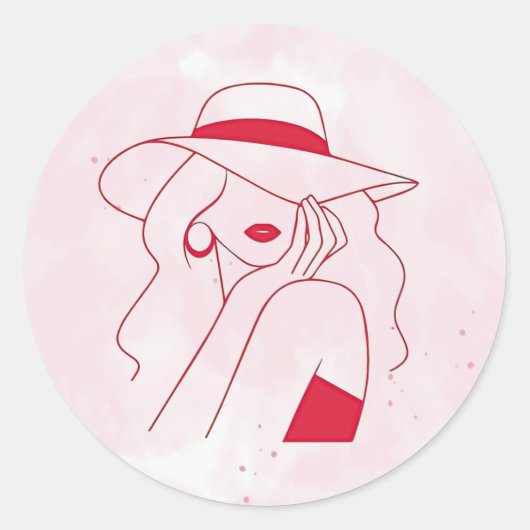 Woman Sticker ラウンドシール (正面)
