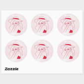 Woman Sticker ラウンドシール (シート)
