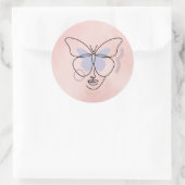 Woman Sticker ラウンドシール (バッグ)