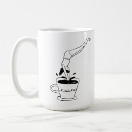 woman swimming in coffee cup コーヒーマグカップ