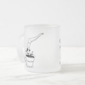 woman swimming in coffee cup フロストグラスマグカップ (正面左)