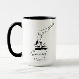 woman swimming in coffee cup マグカップ