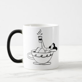 woman swimming in coffee cup モーフィングマグカップ