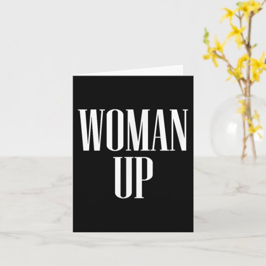 Woman Up - Female Emwerment &amp; Motivation  カード (黄色い花)