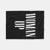 Woman Up - Female Emwerment & Motivation フリースブランケット (正面(横))