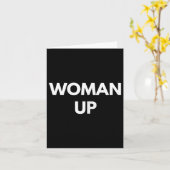 Woman Up - Motivational Feminism Shirts  カード (黄色い花)