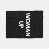 Woman Up - Motivational Feminism Shirts  フリースブランケット (正面(横))