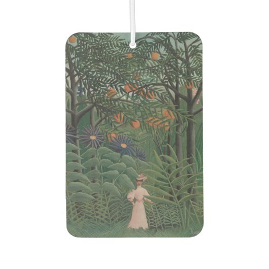 Woman Walking in an Exotic Forest, Henri Rousseau カーエアーフレッシュナー (正面)