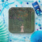 Woman Walking in an Exotic Forest, Henri Rousseau ペーパープレート (パーティー)