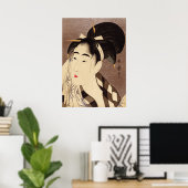 Woman Wiping Sweat Poster ポスター (ホームオフィス)