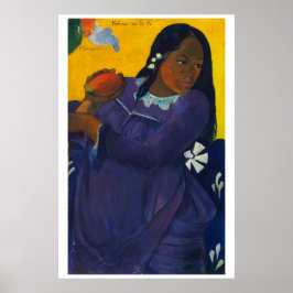 Woman with a Mango – Gauguin, 1892 ポスター