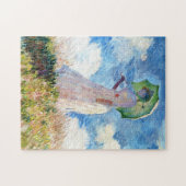 Woman with a Parasol Claude Monet lady vibrant art ジグソーパズル (横)