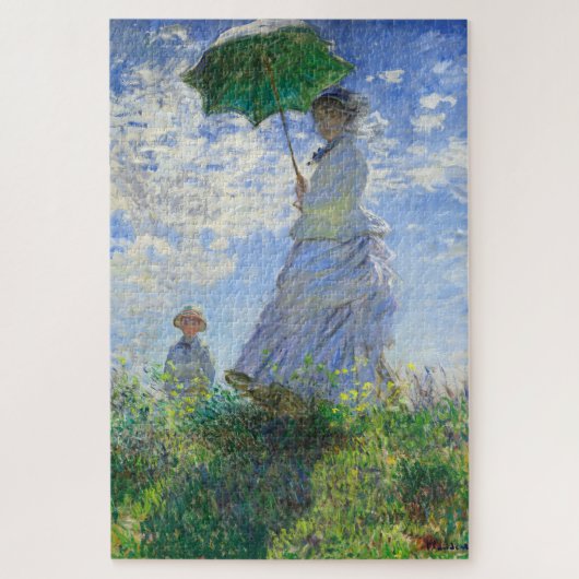 Woman with a Parasol, Madame Monet and Her Son ジグソーパズル (縦)