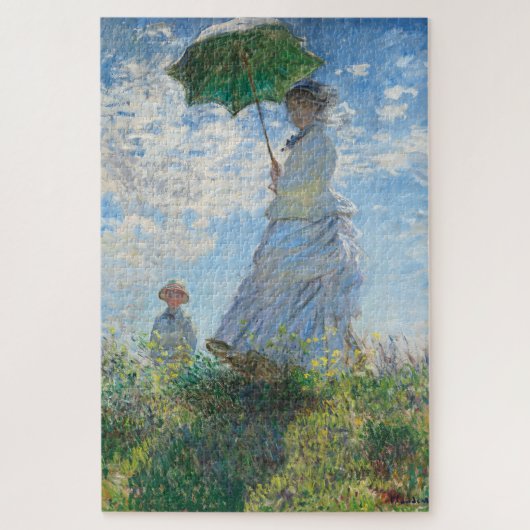 Woman with a Parasol, Madame Monet and Her Son ジグソーパズル (縦)