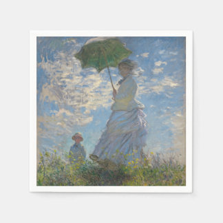 Woman with a Parasol - Madame Monet and Her Son スタンダードカクテルナプキン