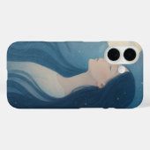 Woman with Black hair Phone Case | Minimalist Femi Case-Mate iPhoneケース (裏面 (横))