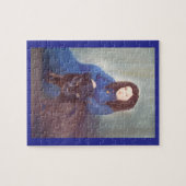 Woman with Black Panther Jigsaw Puzzle ジグソーパズル (横)