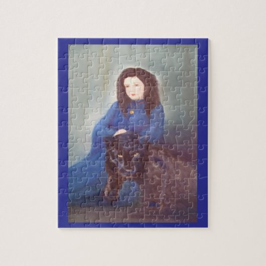 Woman with Black Panther Jigsaw Puzzle ジグソーパズル (縦)