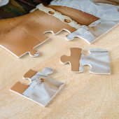 Woman with citrus fruits and flower garland ジグソーパズル (側面)