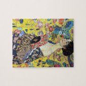 Woman with Fan by Gustav Klimt ジグソーパズル (横)
