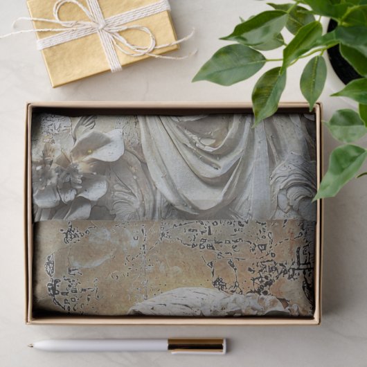 Woman with Fern Fronds Decoupage 薄葉紙 (ギフト)