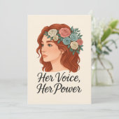 Woman with Floral Headpiece, Female Empowerment 招待状 (スタンド正面)