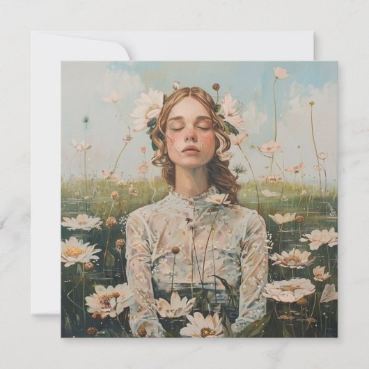 WOMAN WITH FLOWERS カード (正面)