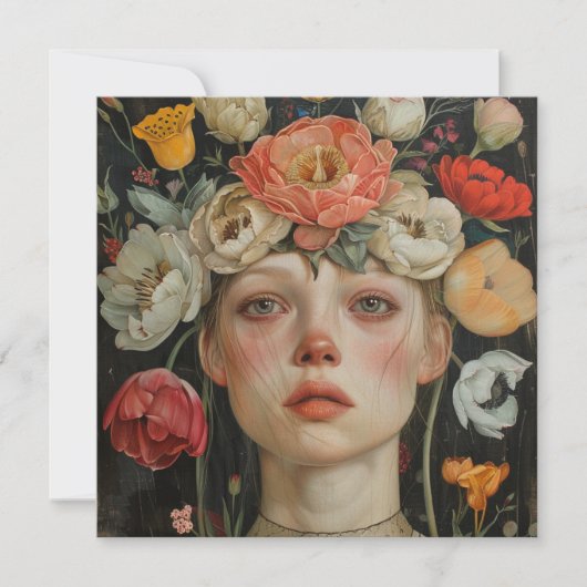 WOMAN WITH FLOWERS カード (正面)