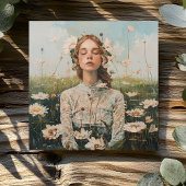 WOMAN WITH FLOWERS カード