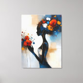 Woman with Flowers Canvas Print キャンバスプリント (正面)