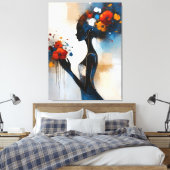 Woman with Flowers Canvas Print キャンバスプリント (インサイチュ (寝室))