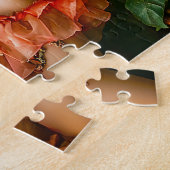 Woman with fruits and flowers portrait style ジグソーパズル (側面)