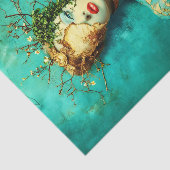 Woman with Gold Mask and Ivy Crown EN1L Decoupage 薄葉紙 (詳細)