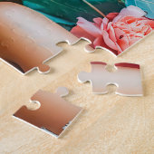 Woman with grapes and floral arrangement ジグソーパズル (側面)