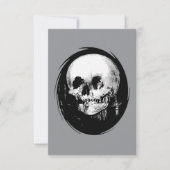 Woman With Halloween Cranium Reflection In Mirror 招待状 (正面)