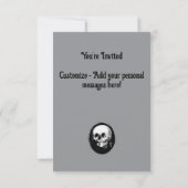 Woman With Halloween Cranium Reflection In Mirror 招待状 (裏面)