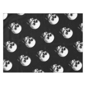 Woman with Halloween Skull Reflection In Mirror テーブルクロス (正面(横))