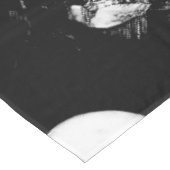 Woman with Halloween Skull Reflection In Mirror テーブルクロス (アングル)