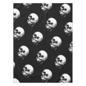 Woman with Halloween Skull Reflection In Mirror テーブルクロス (正面)
