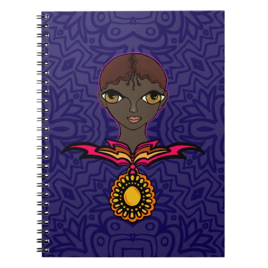 Woman with neckless and pendent ノートブック (正面)