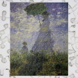 Woman with Parasol by Claude Monet, Vintage Art ジグソーパズル<br><div class="desc">The Stroll, Camille Monet and Her Son Jean (Woman with a Parasol) (1875) by Claude Monet is a vintage impressionist fine art family portrait painting. A mother taking a walk with her young child in a field or spring meadow. She is holding a sun umbrella and wearing a beautiful dress...</div>