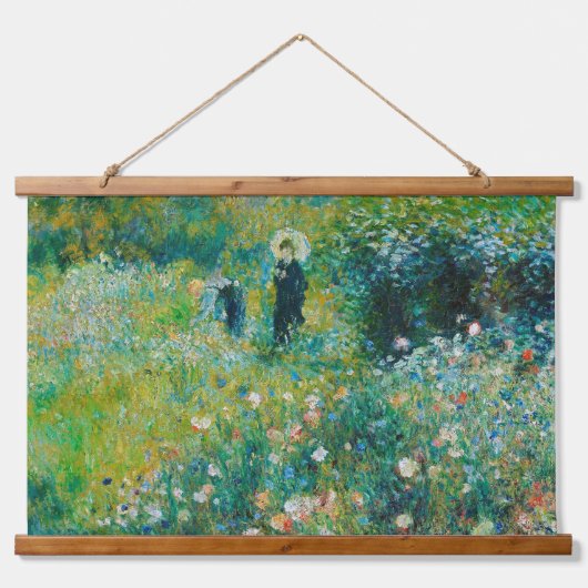 Woman with Parasol, Garden, Renoir 吊り下げ型タペストリー (正面)