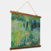 Woman with Parasol, Garden, Renoir 吊り下げ型タペストリー (傾斜あり)