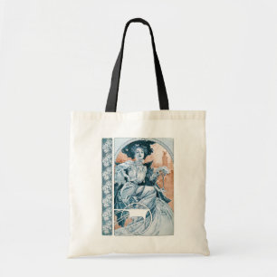 Woman with Rose, Mucha トートバッグ